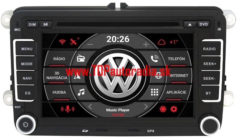 7" AUTORÁDIO ANDROID NXPFM pre VW-ŠKODA-SEAT