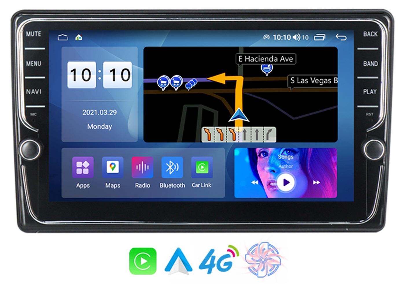 TOUAREG - 9" ANDROID s GPS DSP QLED CARPLAY BT WIFI 4G-LTE USB CPU:8-jadrovy